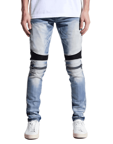 Men's Moto Zipper Knee Skinny Stretch Jeans -, Jeans , Drestiny , 29, 30, 31, 32, 33, 34, 36, 38, Australia, Black, Blue, Dark Blue, Jeans, Light Blue, New Zealand, Skinny Jeans, United Kingdom, United States , Drestiny , www.shopdrestiny.com
